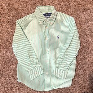 Ralph Lauren Mint Striped Casual Shirt